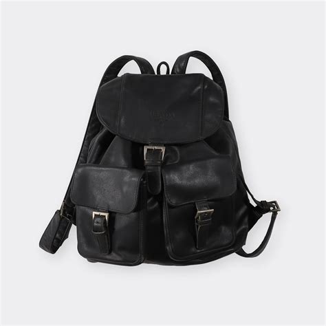 vintage prada leather backpack